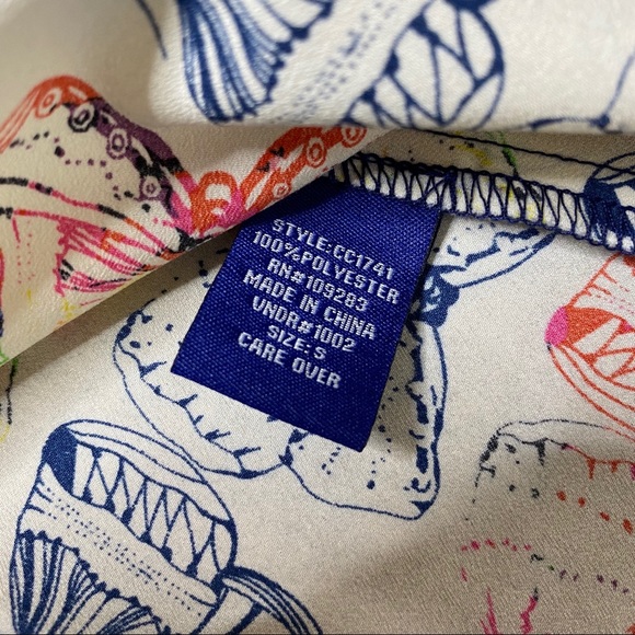 Ocean Drive strapless ruffle butterfly dress Small - Picture 5 of 7